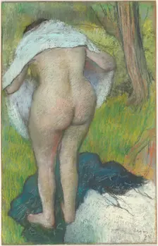 Young Woman Dressing Herself, 1885. Creator: Edgar Degas