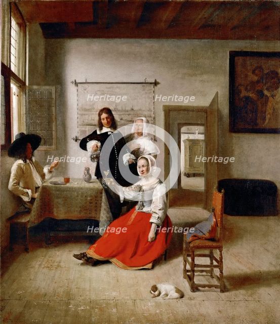 Young Woman Drinking, 1658.
