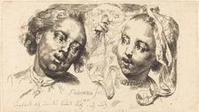 Young Woman Flirting with a Man, 1765. Creator: Johann Eleazar Schenau
