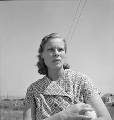 Young woman from a South Dakota farm where her family..., Merrill, Klamath County, Oregon, 1939. Creator: Dorothea Lange