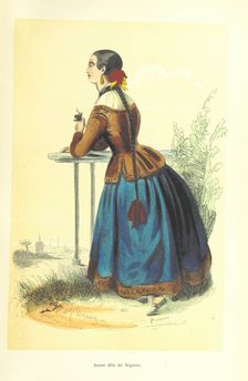Young woman from Segovia, 1848. Creators: Clerman, Adolphe François Pannemaker