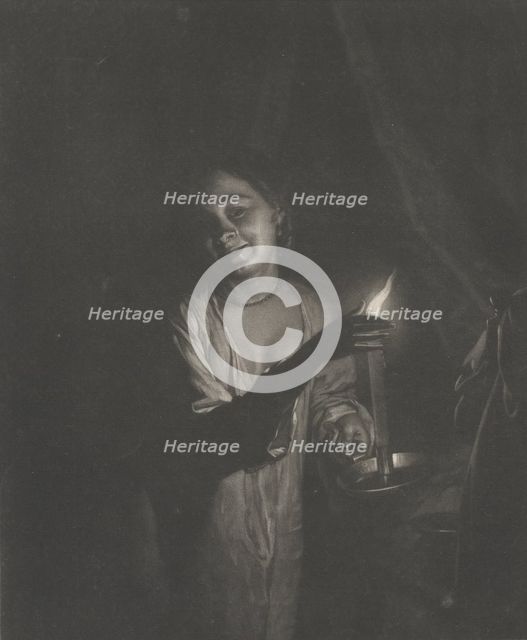 Young Woman Holding a Candle in a Bedchamber, 1690-1715., 1690-1715. Creator: Nicolaas Verkolje.