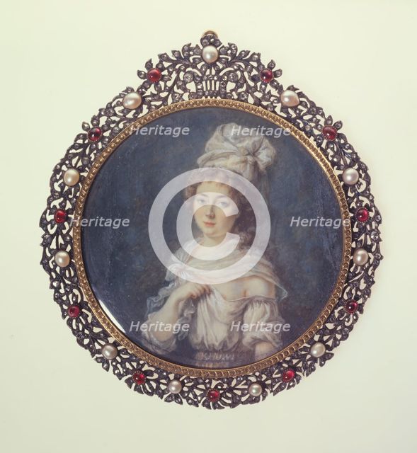 Young woman in a white headscarf, between 1790 and 1800. Creator: Ecole Francaise.