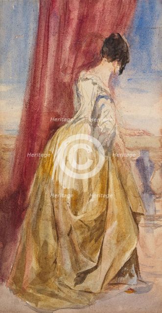 Young Woman in a Yellow Skirt, c1830s. Creator: David Cox the Elder.