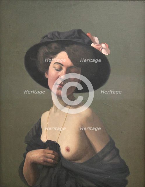 'Young Woman in a Black Hat', 1908. Artist: Félix Vallotton