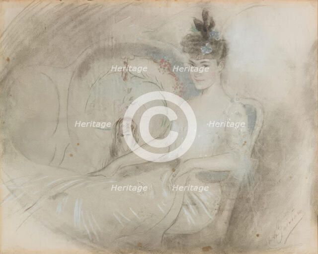 Young Woman in a Chair, 19th century - early 20th century. Creator: Antonio de La Gandara.