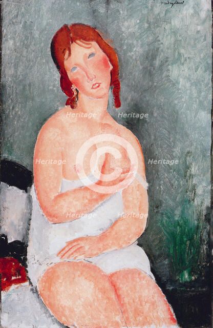 Young Woman in a Shirt, 1818. Artist: Modigliani, Amedeo (1884-1920)
