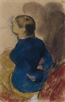 Young Woman in Blue, about 1884. Creator: Edgar Degas