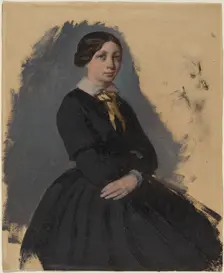 Young Woman in Black, 1861/1865. Creator: Edgar Degas