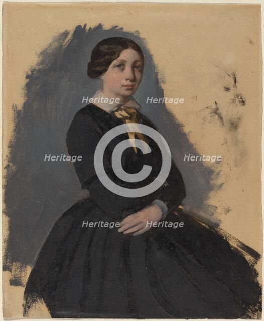 Young Woman in Black, 1861/1865. Creator: Edgar Degas.