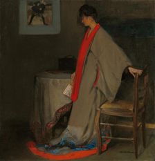 Young Woman in Kimono, c. 1901. Creator: Alfred Henry Maurer