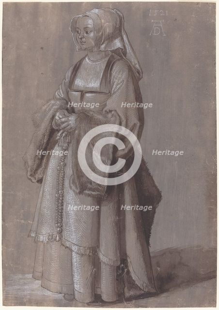 Young Woman in Netherlandish Dress, 1521. Creator: Albrecht Durer.