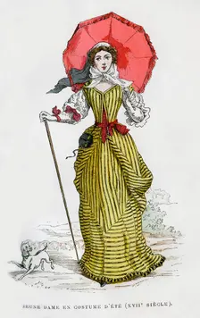 Young woman in summer fashion, 17th century (1882-1884)