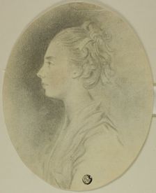Young Woman in Profile with Ribbon in Her Hair, 18th century. Creator: Unknown