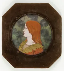 Young woman in profile, before 1895. Creator: Etienne Tourrette