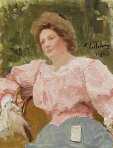 Young Woman in Rose Blouse, 1903. Creator: Il'ya Repin