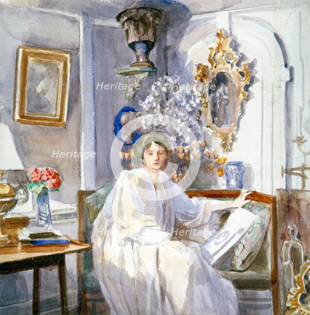'Young Woman in White', c1864-1930. Artist: Anna Lea Merritt