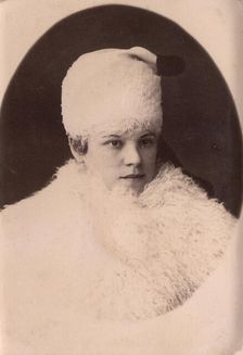 Young woman in winter clothes, late 19th cent - early 20th cent. Creator: Unknown