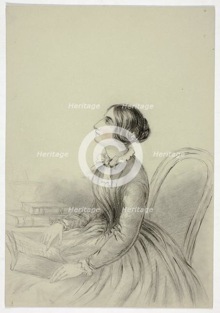 Young Woman Inspired While Reading, n.d. Creator: Elizabeth Murray.