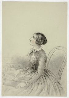 Young Woman Inspired While Reading, n.d. Creator: Elizabeth Murray
