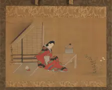 Young Woman on a Veranda, second half of the 17th century. Creator: Furuyama Moroshige