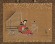 Young Woman on a Veranda, second half of the 17th century. Creator: Furuyama Moroshige