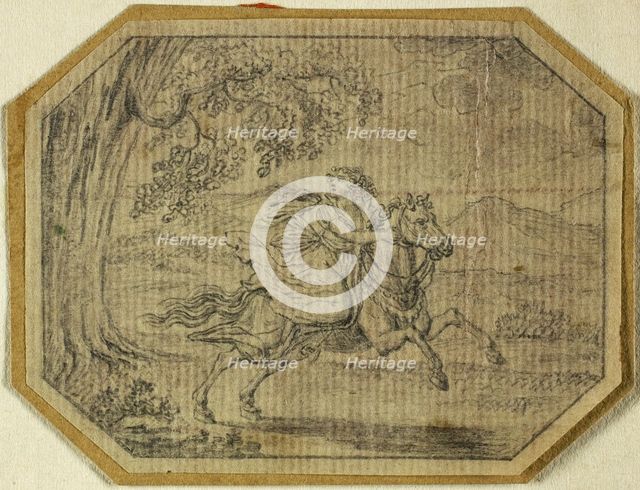 Young Woman on Galloping Horse, n.d. Creator: Johann August Rossmassler.