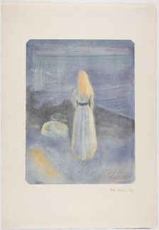 Young Woman on the Beach, 1896. Creator: Edvard Munch