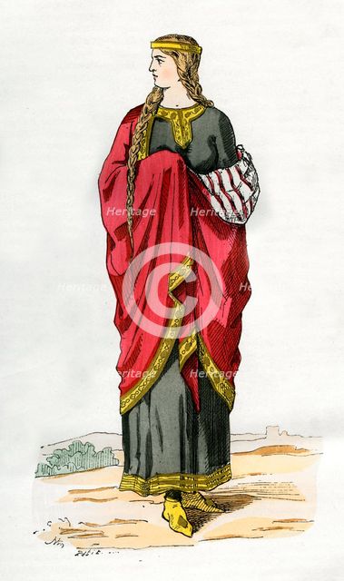 Young woman of the late Carolingian dynasty, c990 (1882-1884). Artist: Unknown