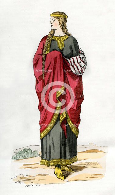 Young woman of the late Carolingian dynasty, c990 (1882-1884). Artist: Unknown