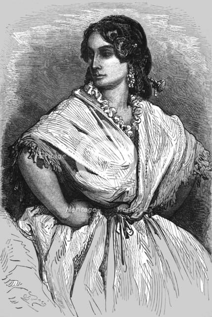 'Young Woman of Valencia; An Autumn Tour in Andalusia', 1875. Creator: Gustave Doré.