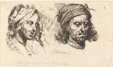 Young Woman, Old Woman, and Man with Long Hair, 1765. Creator: Johann Eleazar Schenau