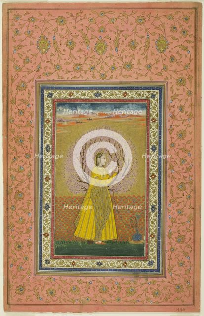 Young Woman Smoking a Huqqa, 18th century. Creator: Unknown.
