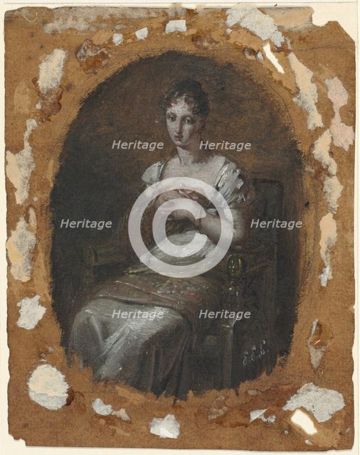 Young Woman Seated, last fourth 18th century or first fourth 19th century. Creator: Pierre-Paul Prud'hon (French, 1758-1823).
