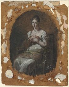 Young Woman Seated, last fourth 18th century or first fourth 19th century. Creator: Pierre-Paul Prud'hon (French, 1758-1823)