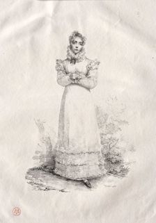 Young Woman Standing. Creator: Horace Vernet (French, 1789-1863)