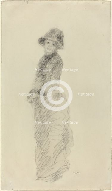 Young Woman Standing, c. 1880. Creator: Pierre-Auguste Renoir.