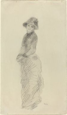 Young Woman Standing, c. 1880. Creator: Pierre-Auguste Renoir