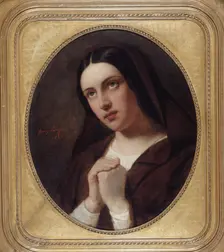 Young woman praying, 1860. Creator: Henry Scheffer