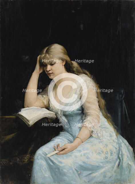 Young Woman Reading. Artist: Bashkirtseva, Maria Konstantinovna (1860-1884)