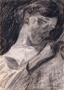 Young Woman Reading (Ines), 1909-10. Creator: Umberto Boccioni
