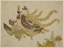 Young Woman Riding a Phoenix, 1765. Creator: Suzuki Harunobu