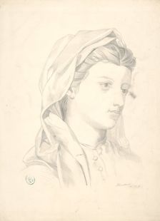Young woman's head, 1878. Creator: Vojtech Klimkovic