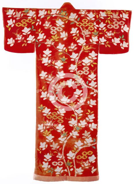Young Woman's Long Overgarment, Kimono (Uchikake), 1800-1850. Creator: Unknown.