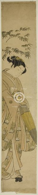 Young Woman Walking in Snow, c. 1767/68. Creator: Suzuki Harunobu.
