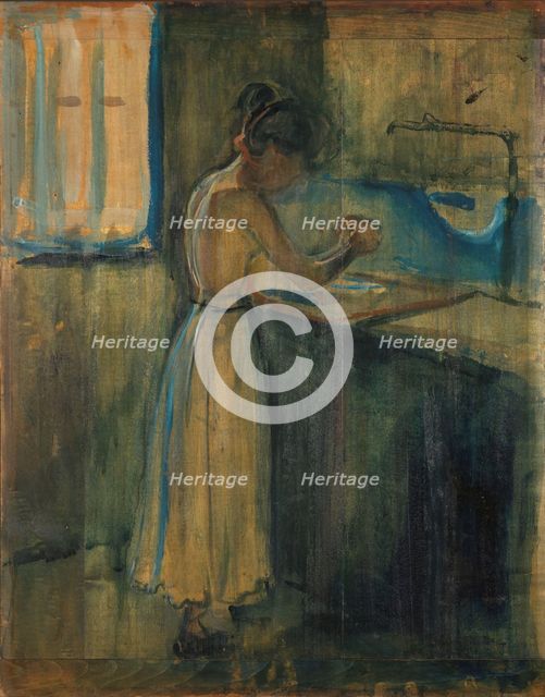 Young Woman Washing herself, 1896. Creator: Edvard Munch.