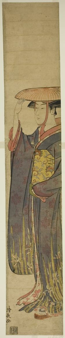 Young Woman Wearing a Hat, c. 1782. Creator: Torii Kiyonaga