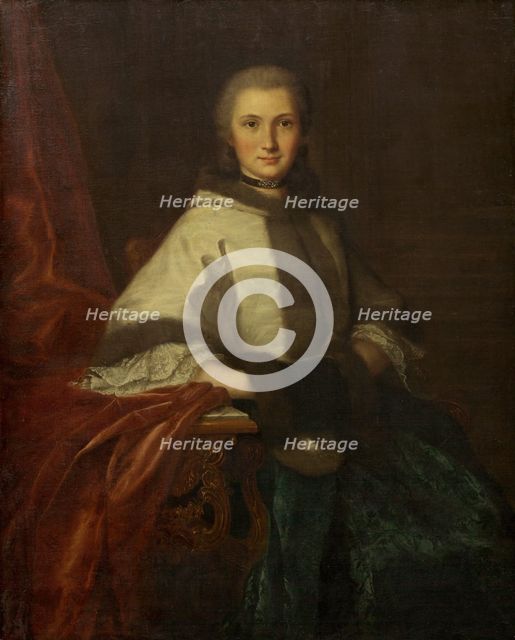 Young Woman with a Muff, c. 1750. Creator: Unknown.
