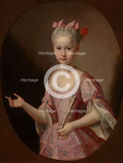 Young Woman with a Fan, 1st half of 18th century. Creator: Unknown.
