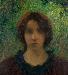 Young woman with a laurel wreath, c1895-1900. Creator: Martin, Henri (1860-1943)